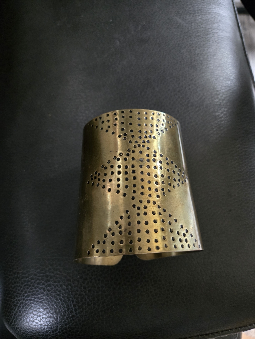 Kora Handmade Gold Tone, Cuff Bracelet, Made In Kenya.